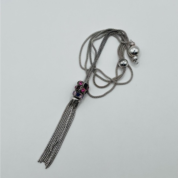 Swarovski Cham Crystal Necklace 925 Sterling Silver - Picture 2 of 5